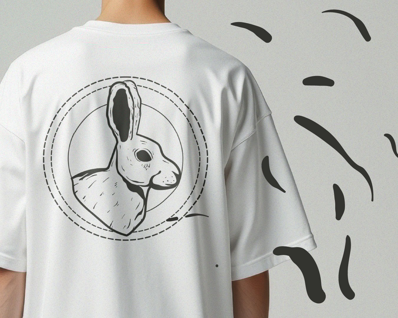 Minimal bunny illustration with a clean and friendly style, suitable for prints and digital use.