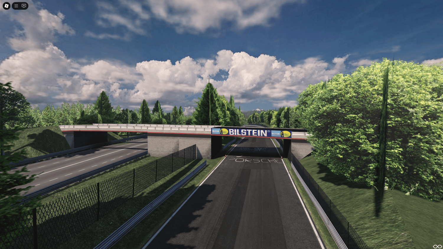 Racing circuit lighting designed for realism