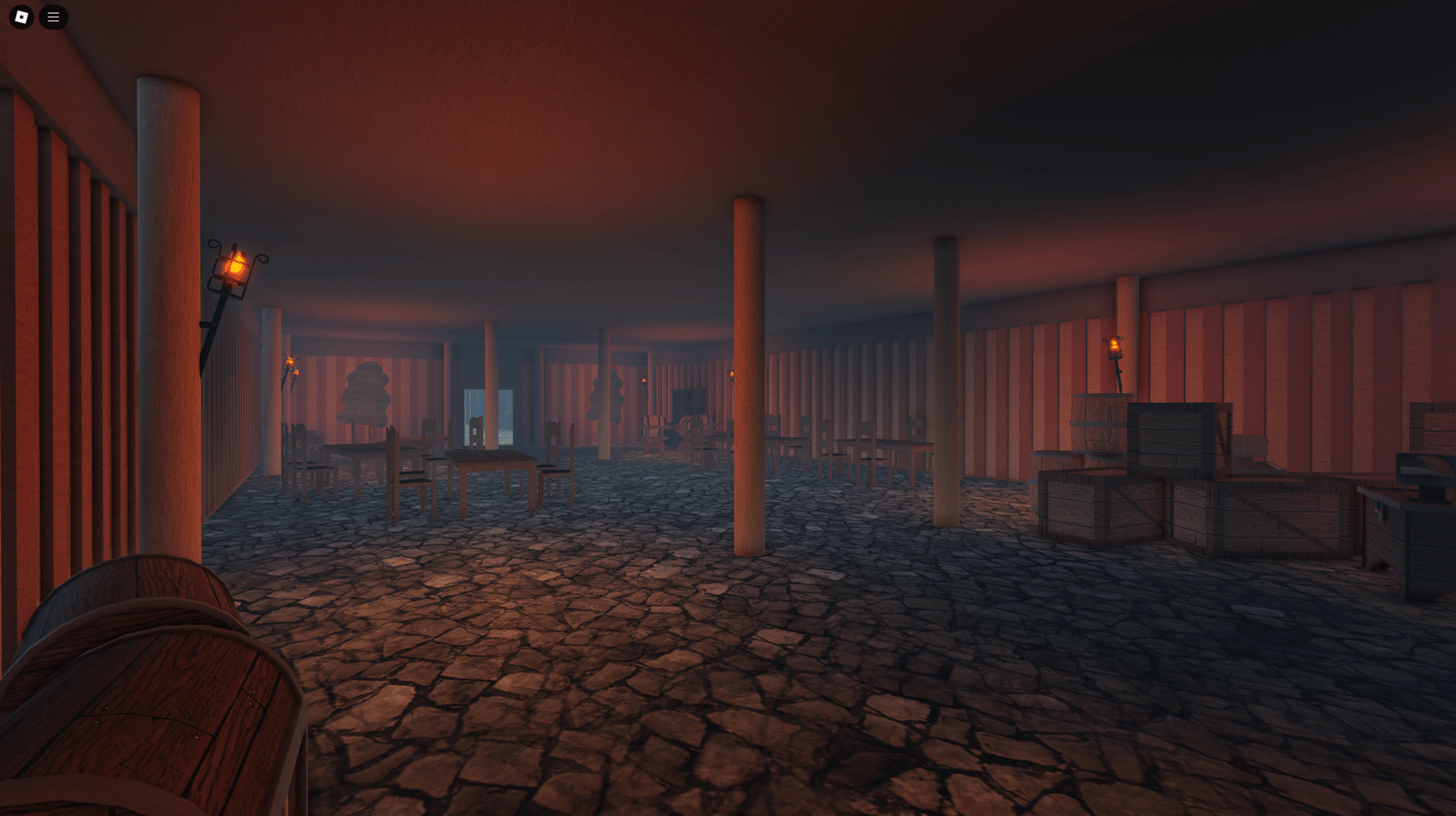 Fully decorated and detailed long house interiors