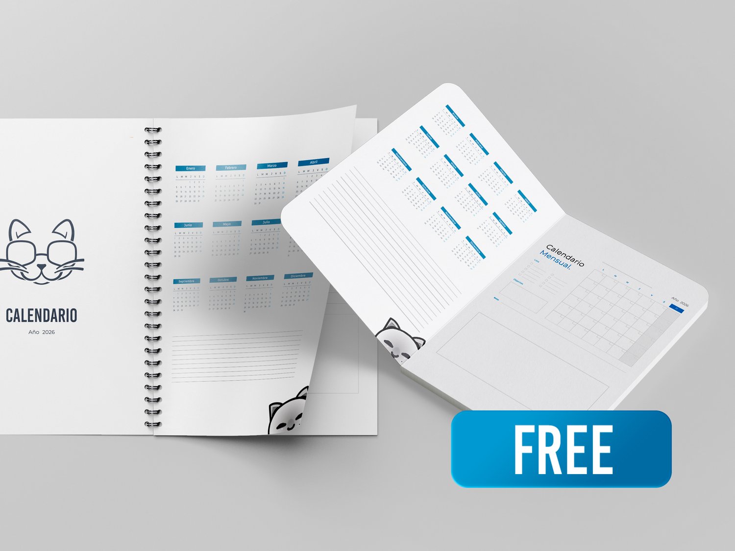 Free 2026 calendar design, clean and minimal layout, suitable for personal or digital use.