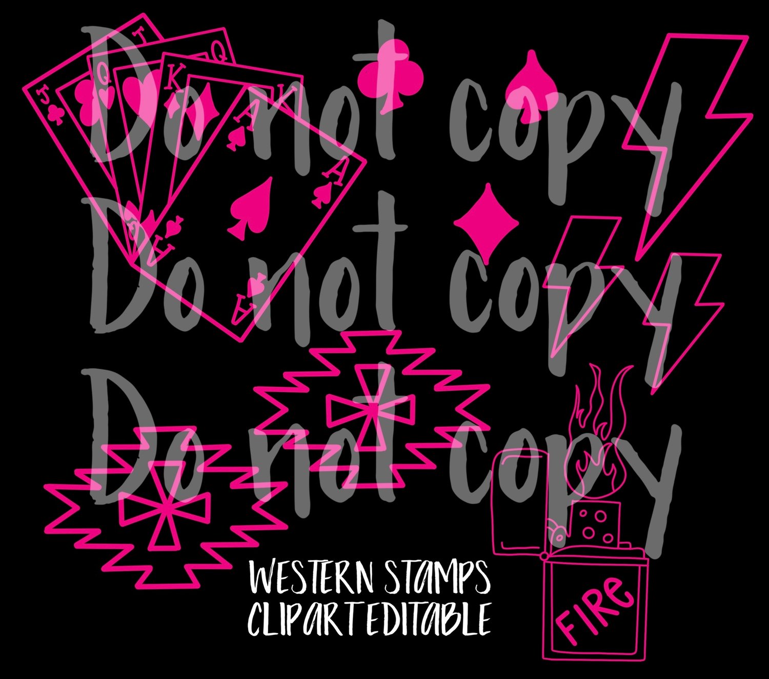 Western stamps editable bundle - Payhip