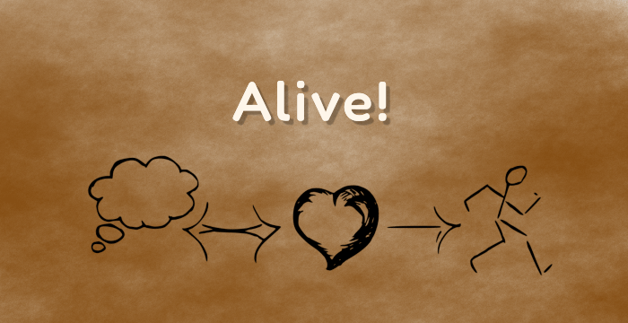 Alive in blog logo