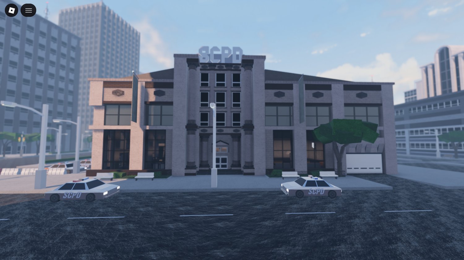 High-rise buildings and realistic architecture in Roblox city