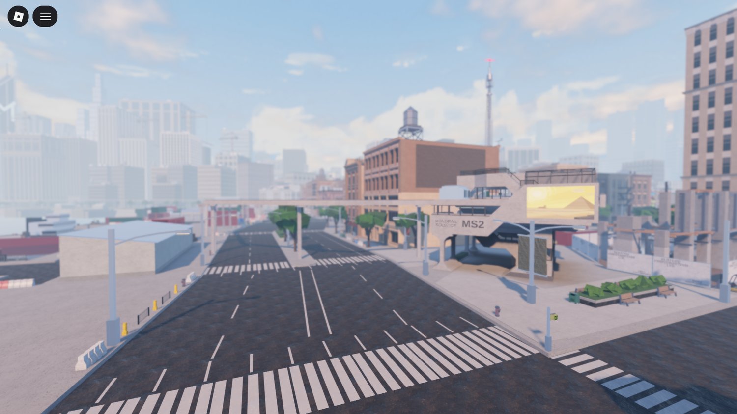 Garden interior within Roblox NYC-inspired map