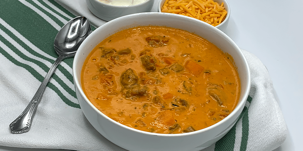 Creamy Sausage Tomato Soup recipe by Terra Kelly