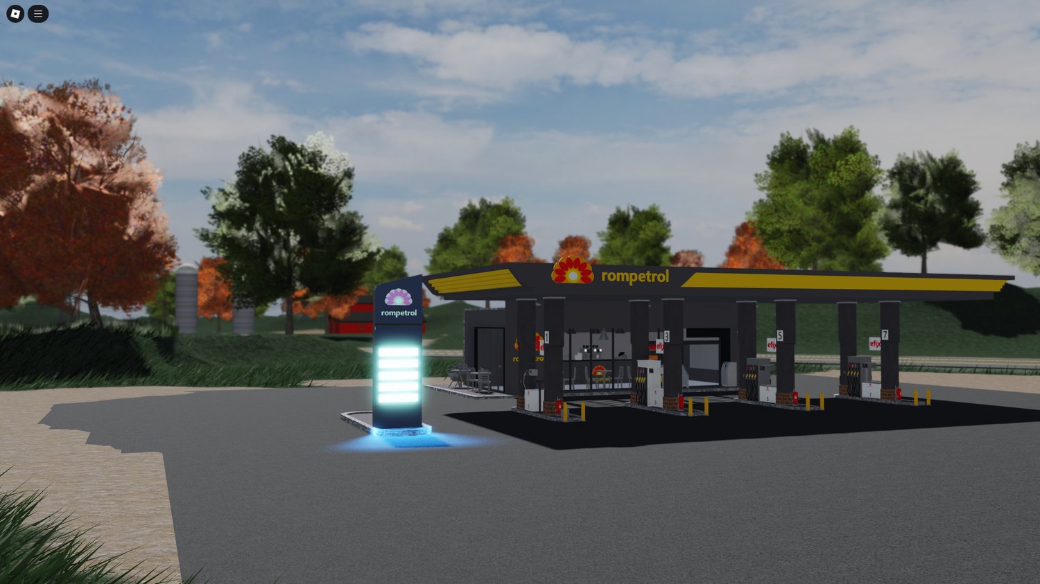 Shops and business storefronts in Roblox city