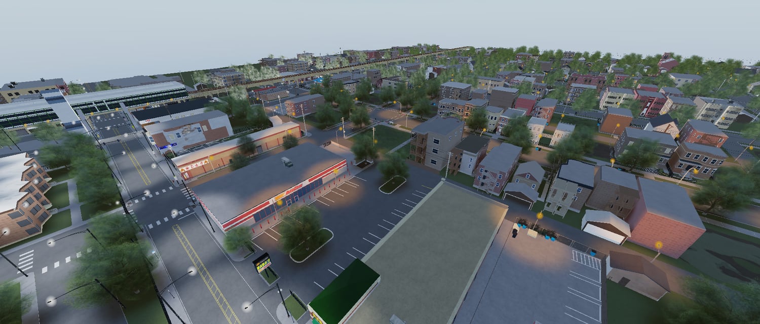 Immersive city street roleplay setting