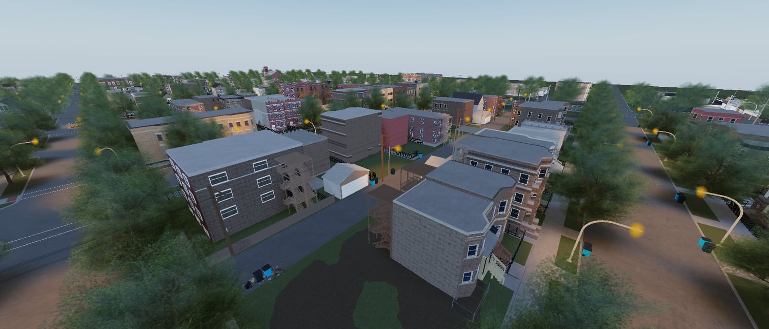 Large-scale urban RP map in Roblox