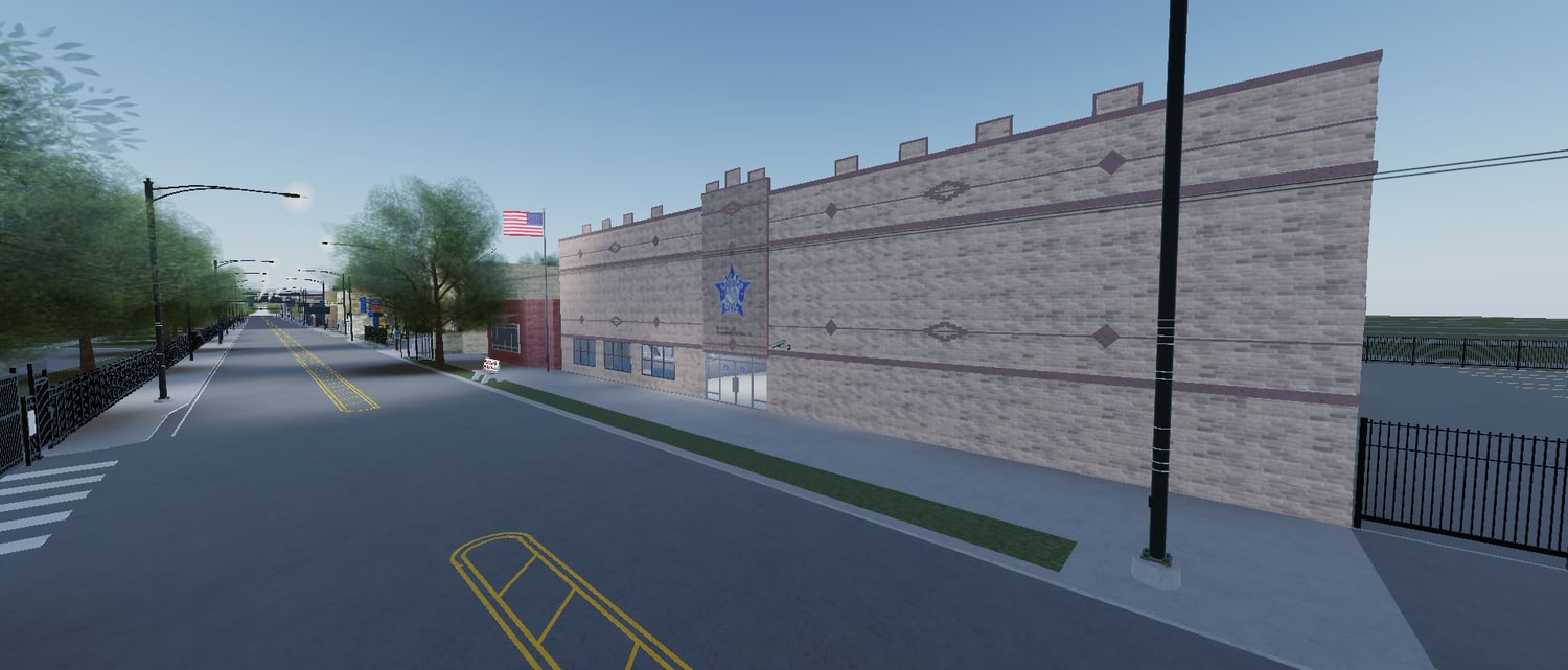 Realistic hood city street in Roblox