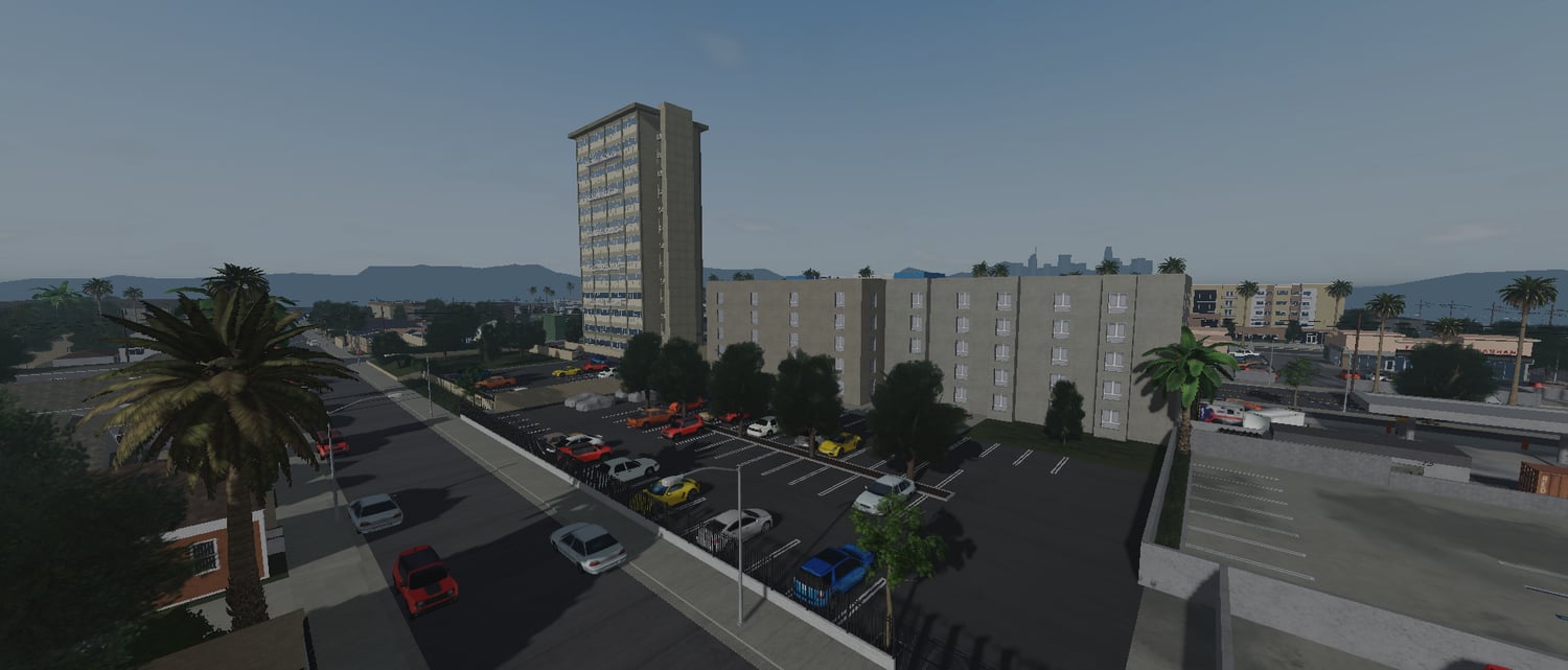 Downtown Los Angeles streets with realistic architecture Roblox