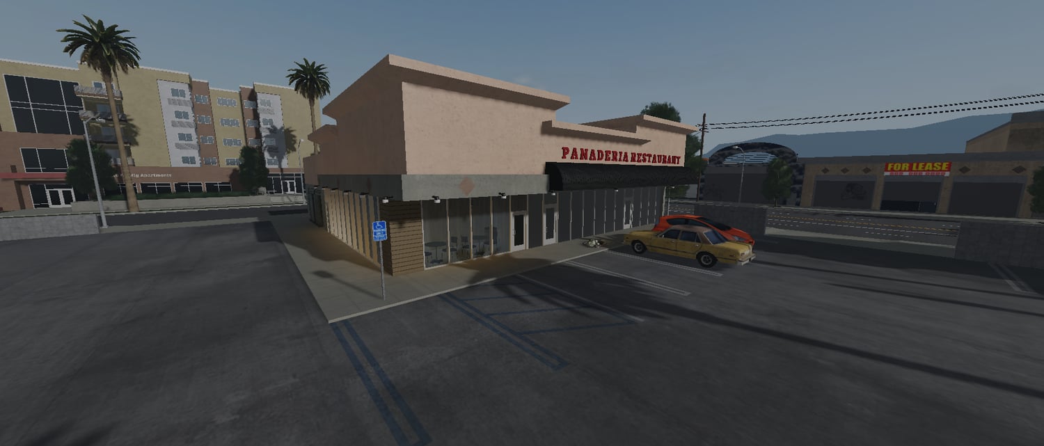Expansive city blocks featuring multiple enterable locations Roblox