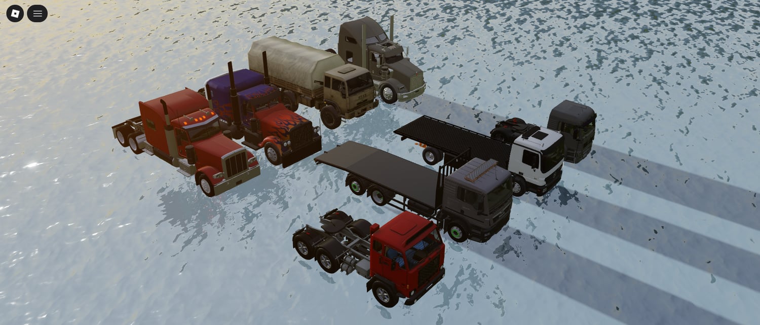 Close-up of truck wheels and body design Roblox