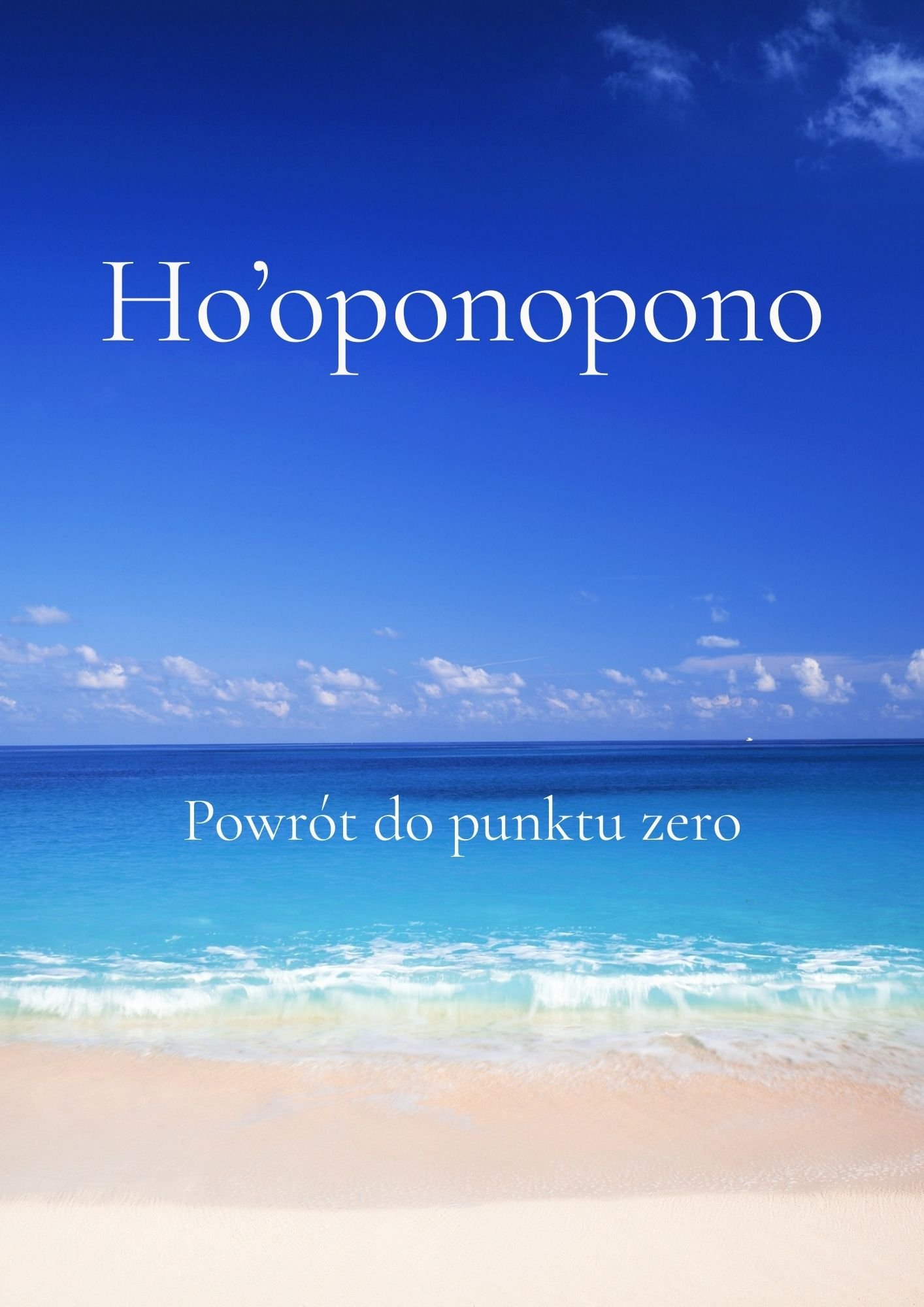 Hooponopono digital guide cover with ocean background and calming blue design