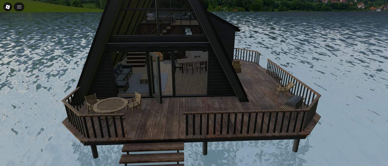 Detailed rooms inside a small mountain home Roblox
