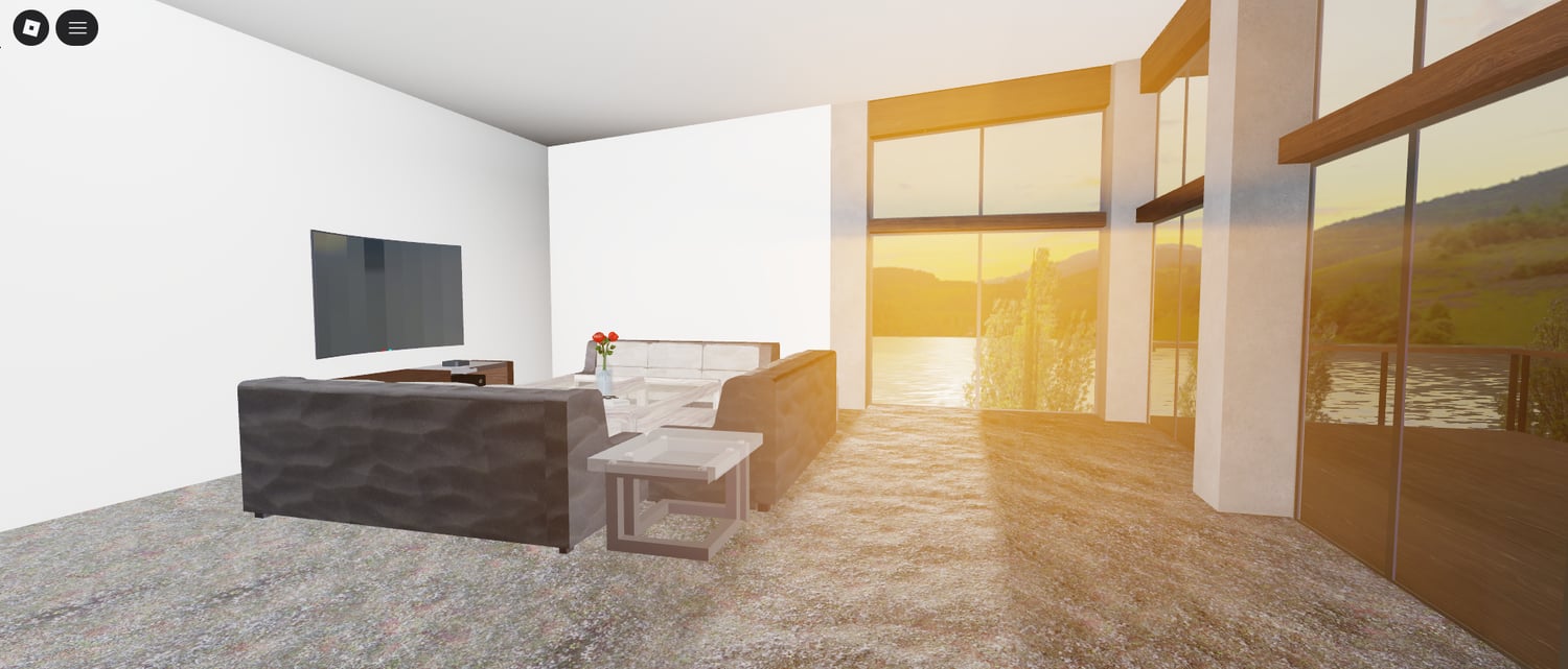 Modern and elegant mansion design in Roblox