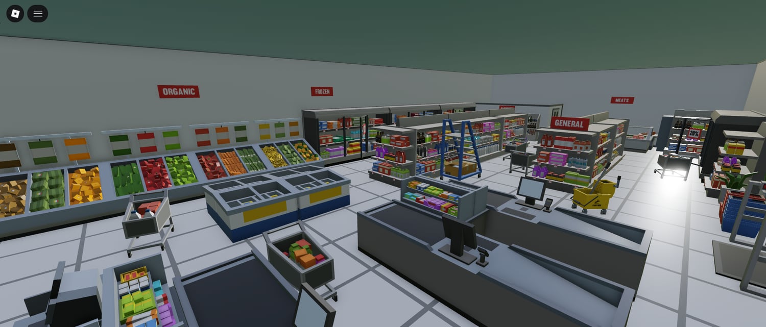 Large commercial building designed for roleplay Roblox