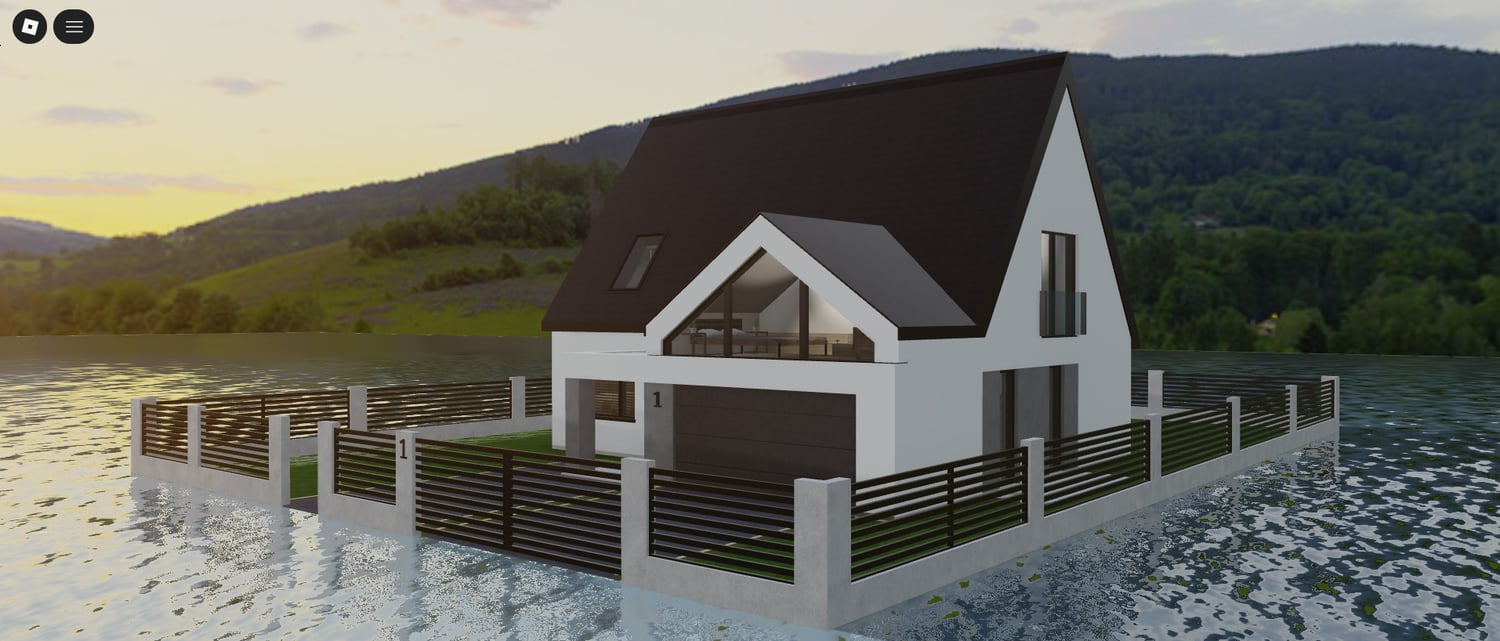 Elegant leisure house as centerpiece for scenic maps Roblox