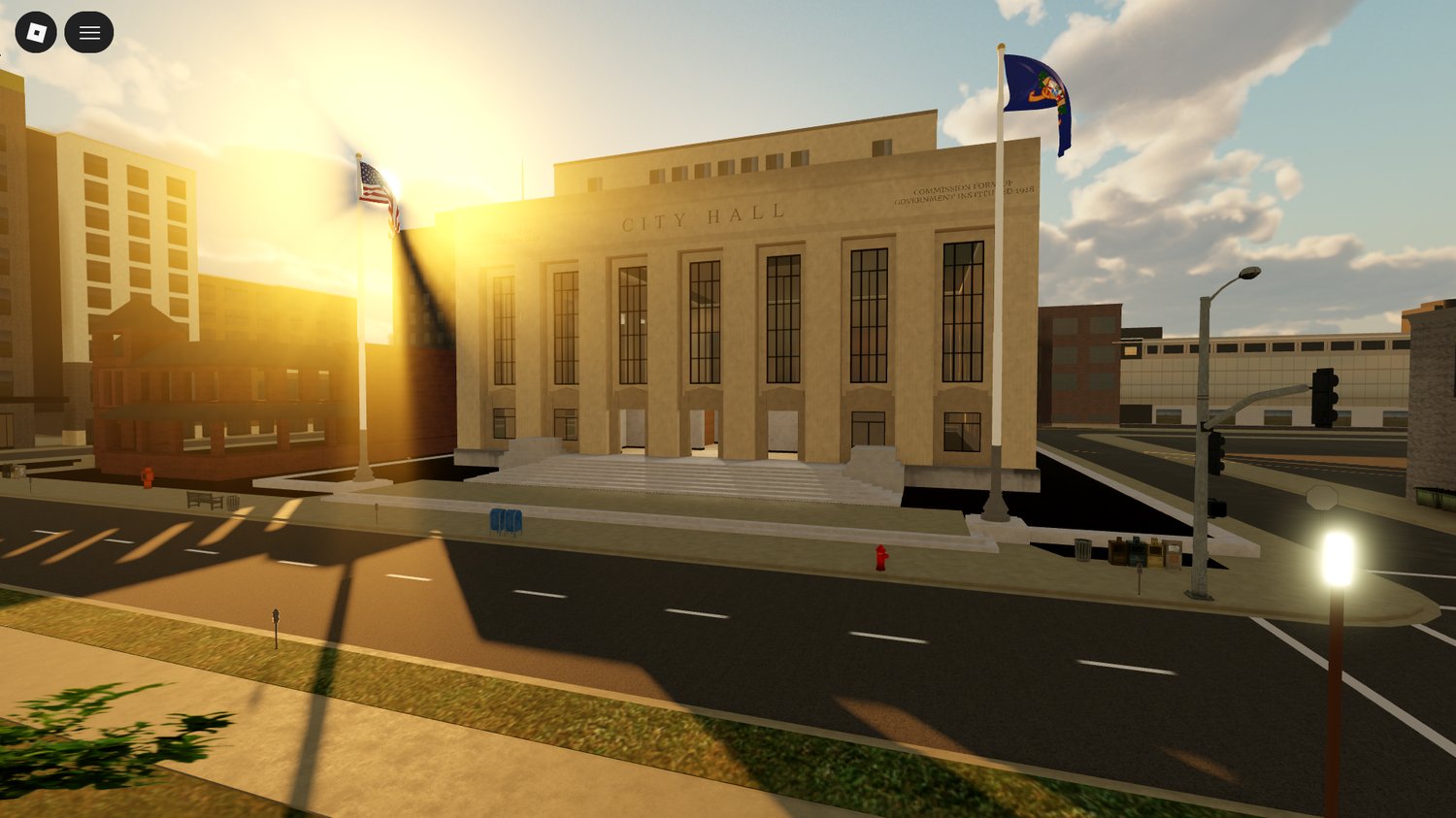 Sprawling countryside roads and forests in Roblox Michigan map
