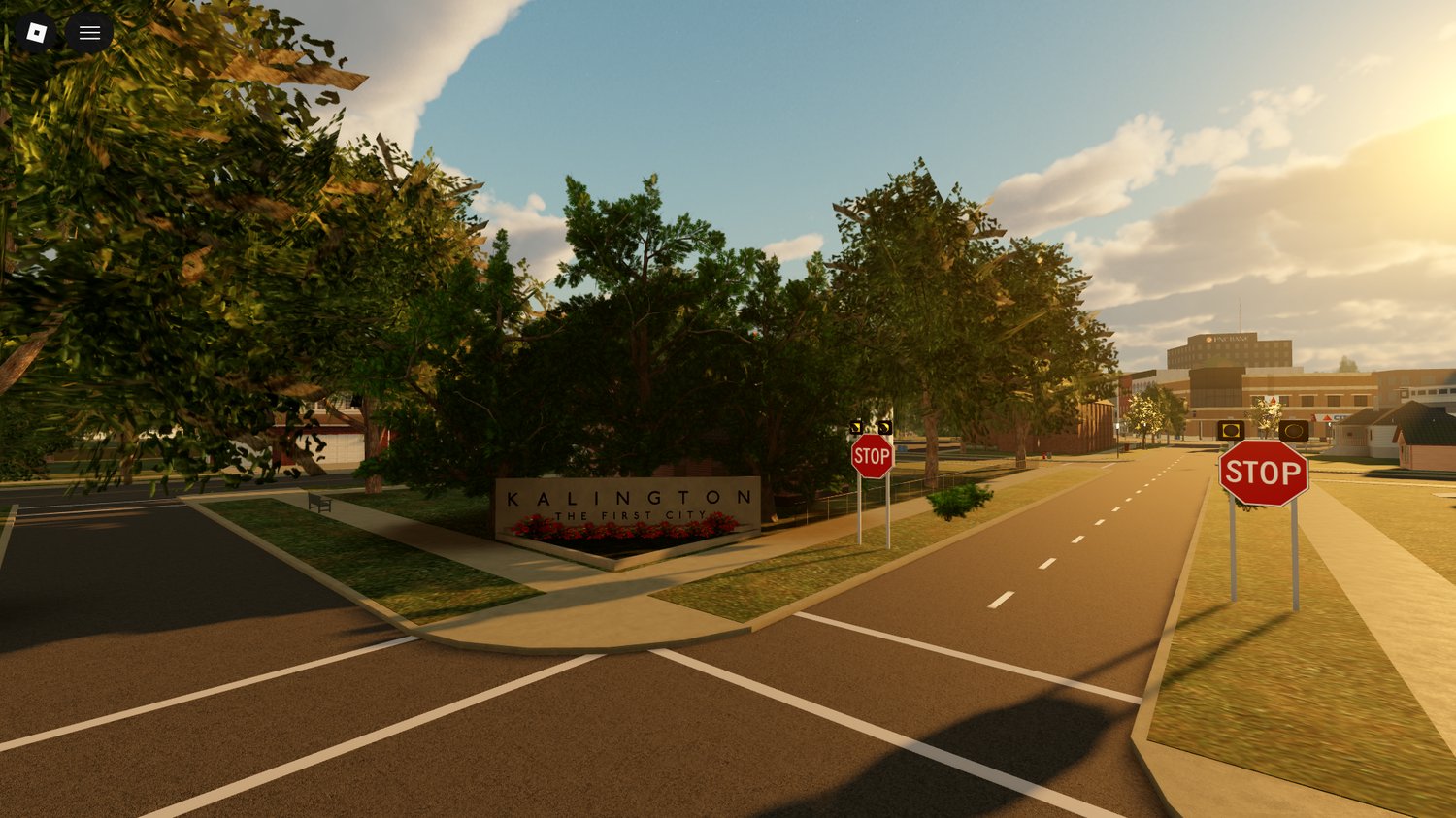 Major highways stretching across realistic Roblox map