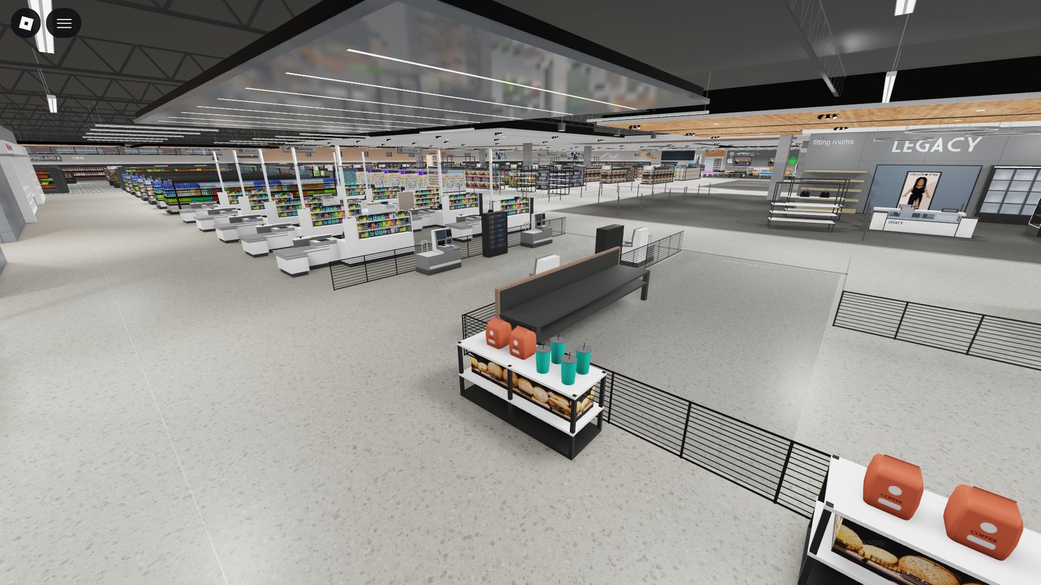 Downtown area with multiple stores and attractions Roblox