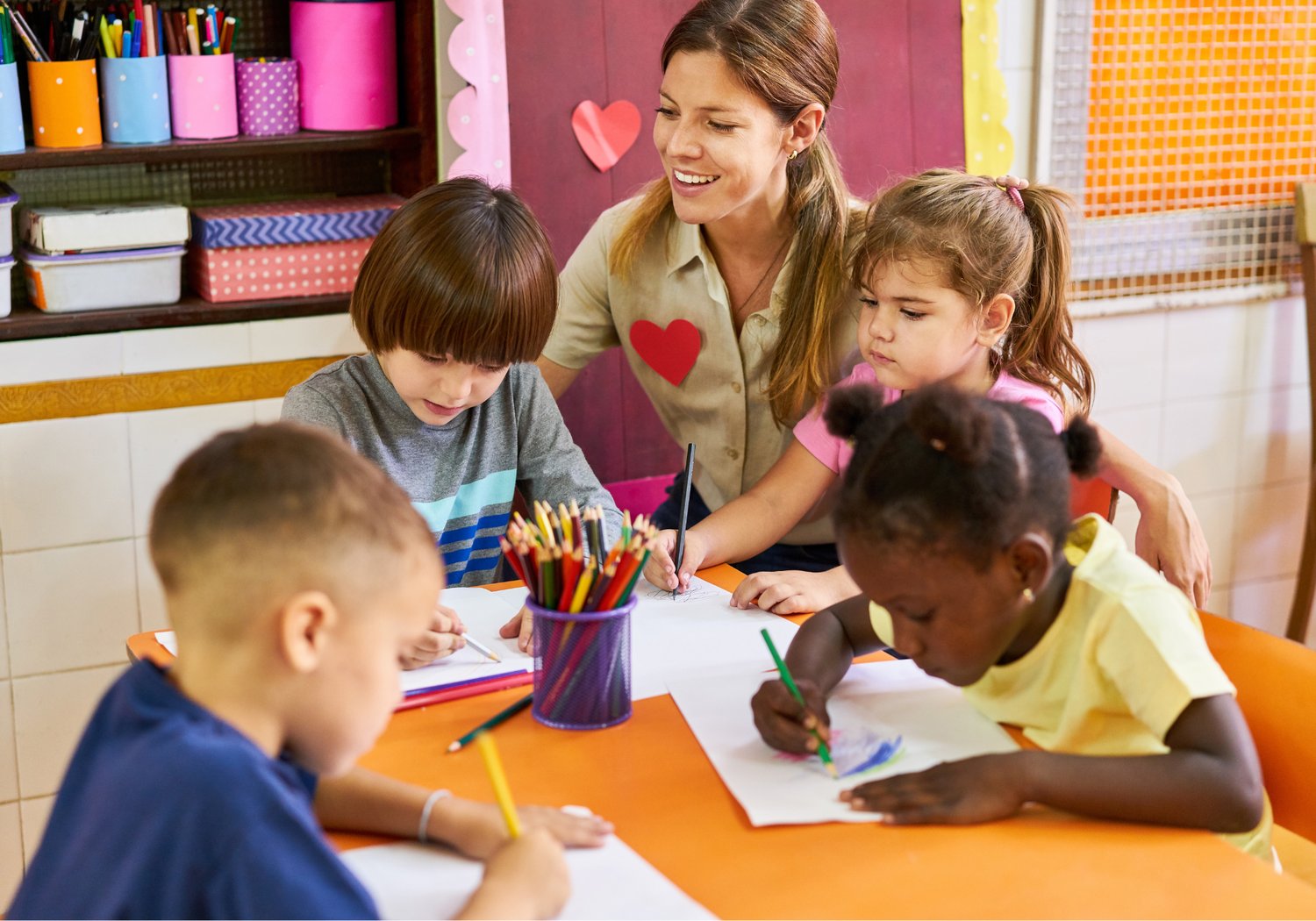 Early years children practicing skills alongside foundational knowledge, illustrating the balance between knowledge and skills in the curriculum