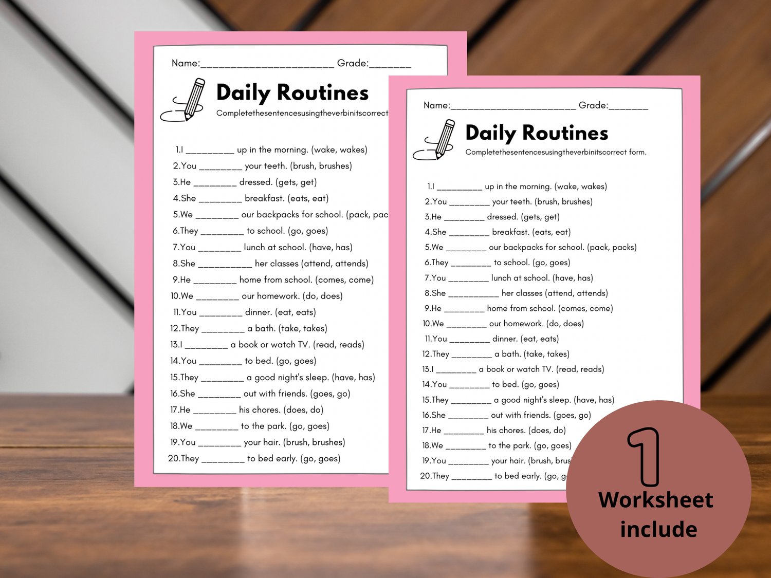 Daily Routine Verbs Kids Boy Worksheet.pdf Daily Routines Grammar Worksheet | Present Simple Verbs Practice | ESL ...