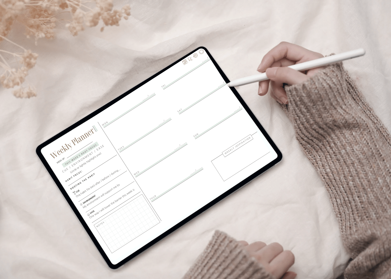 Weekly Digital Planner with hyperlinks to navigate and streamline your planning experience.