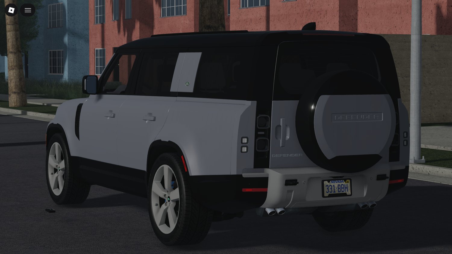 Land Rover Defender doors open during Roblox gameplay