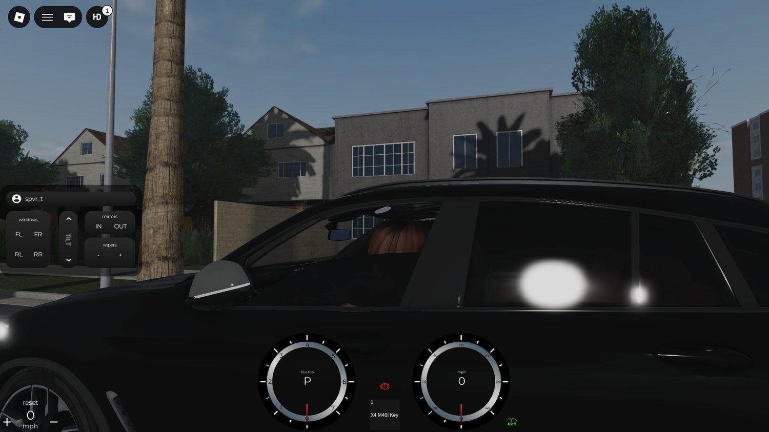 Front view of BMW X4 M40i sport coupe SUV Roblox