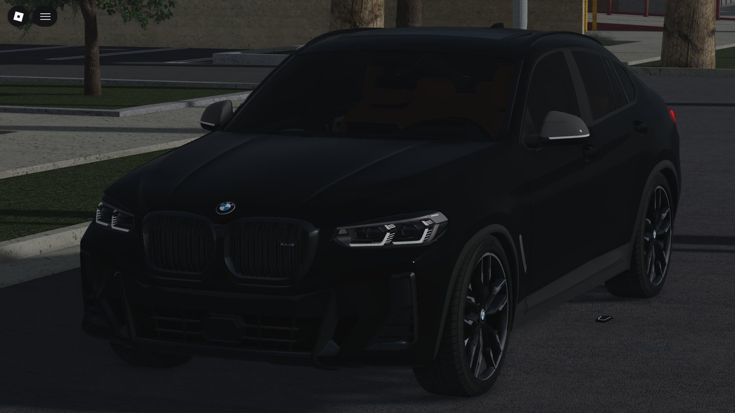 Interior view showing realistic dashboard BMW X4 Roblox