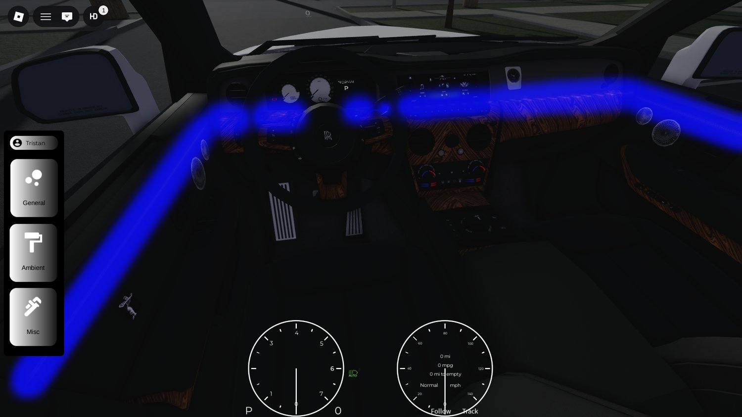 Side profile showing luxury SUV design in Roblox