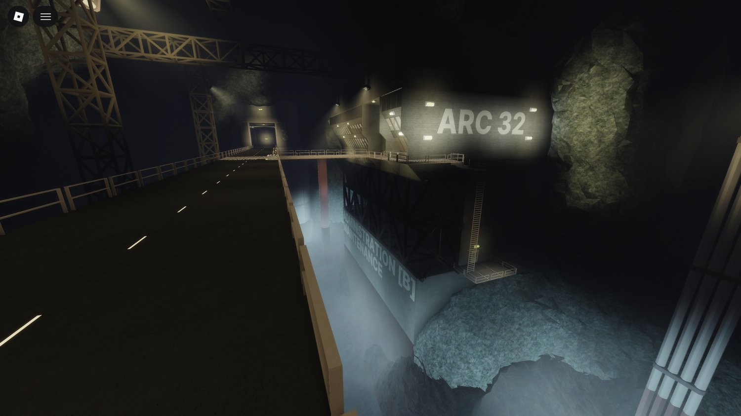 Wide interior view of SCP Foundation facility Roblox