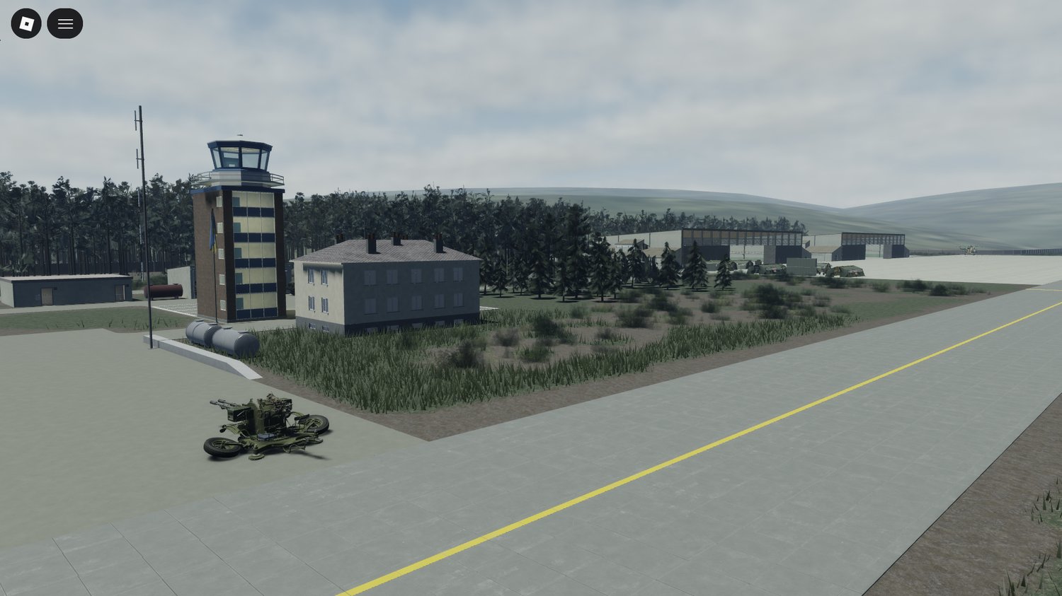 Military camp with tents and structures Roblox