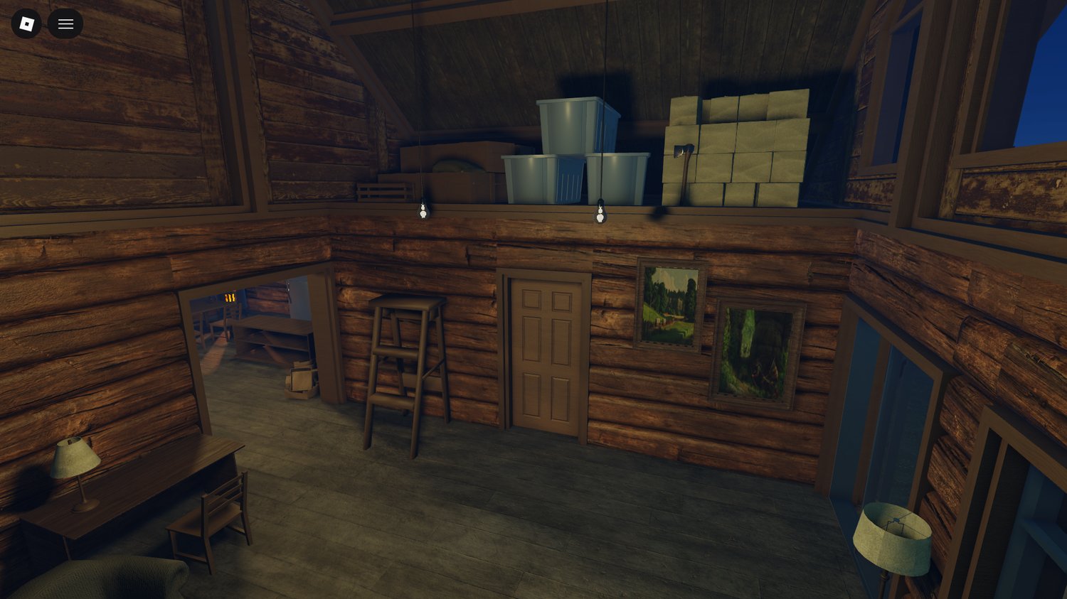 Peaceful winter environment with cabins Roblox map