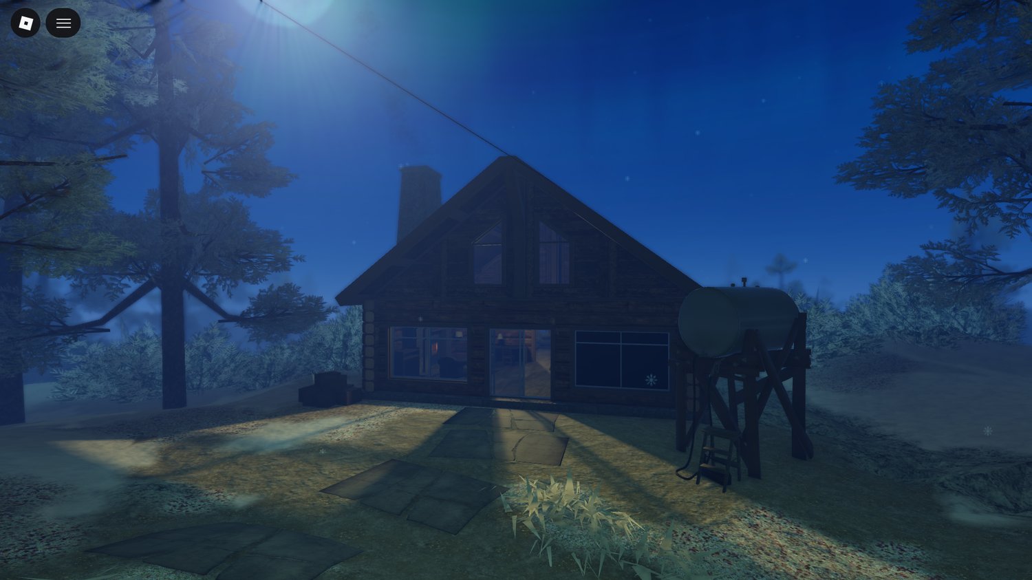 Frozen terrain and winter nature scenery Roblox