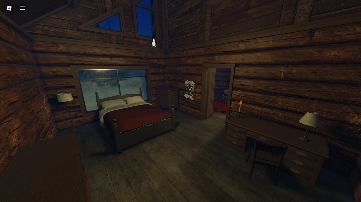 Aurora borealis lighting up North Pole Roblox night sky