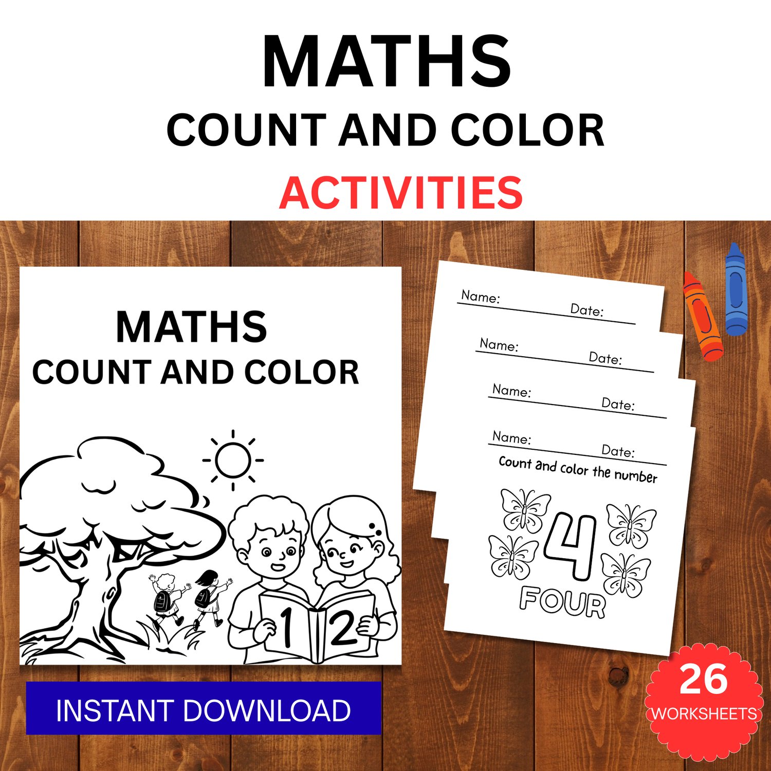 Left Math MATH /COUNT AND COLOR ACTIVITIES - Payhip