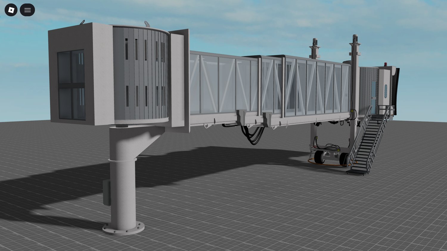 Passenger boarding bridge exterior view Roblox