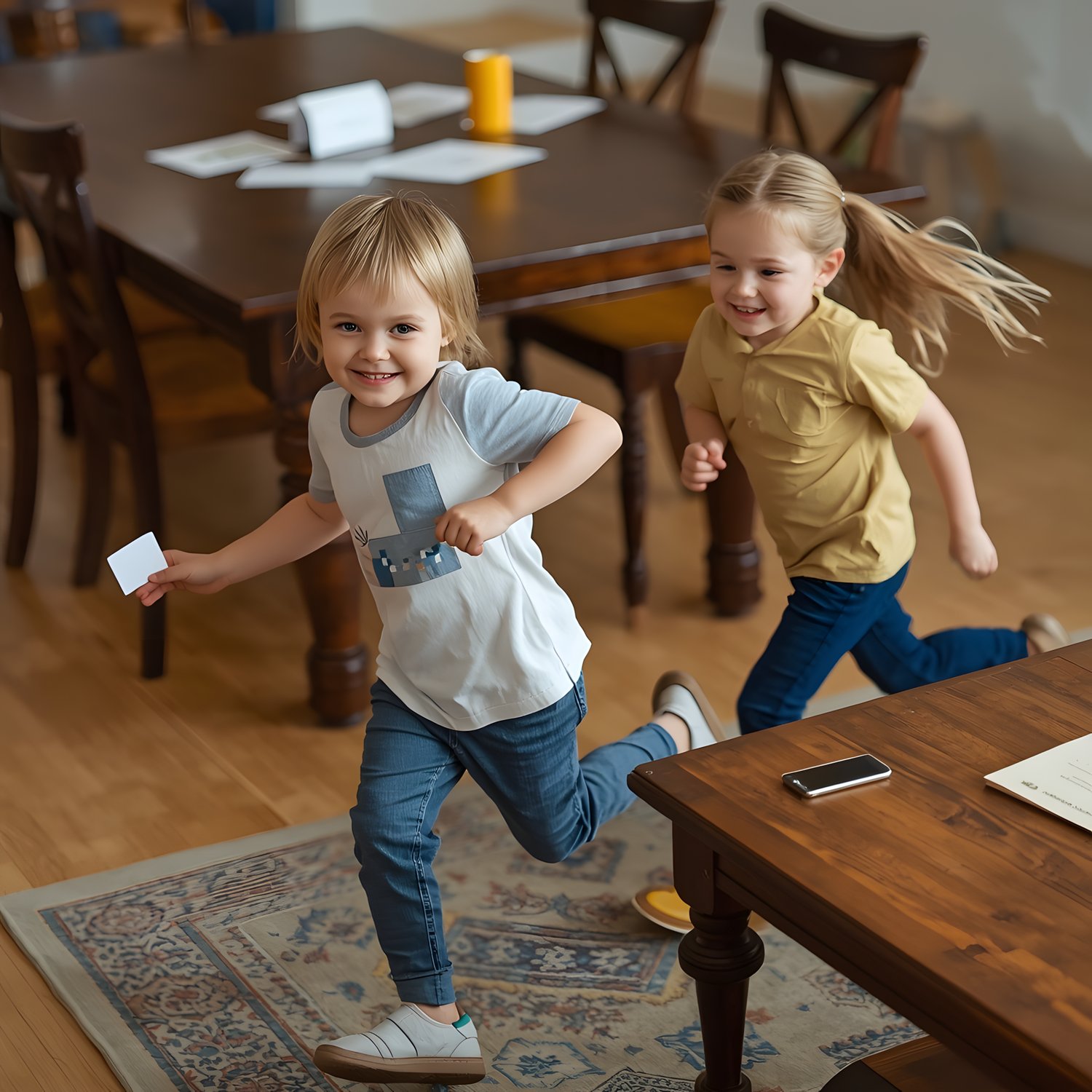 kids running playing Active bingo