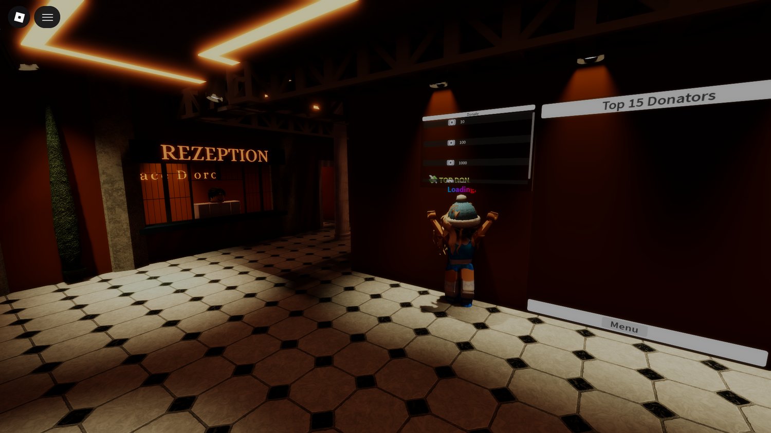 large Roblox roleplay bar with detailed VIP lounge