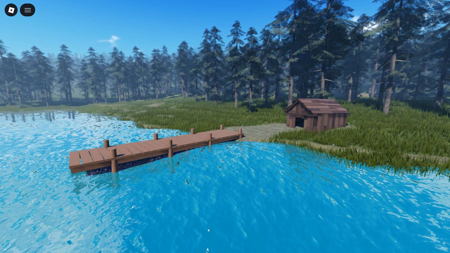 Large Roblox exploration forest landscape