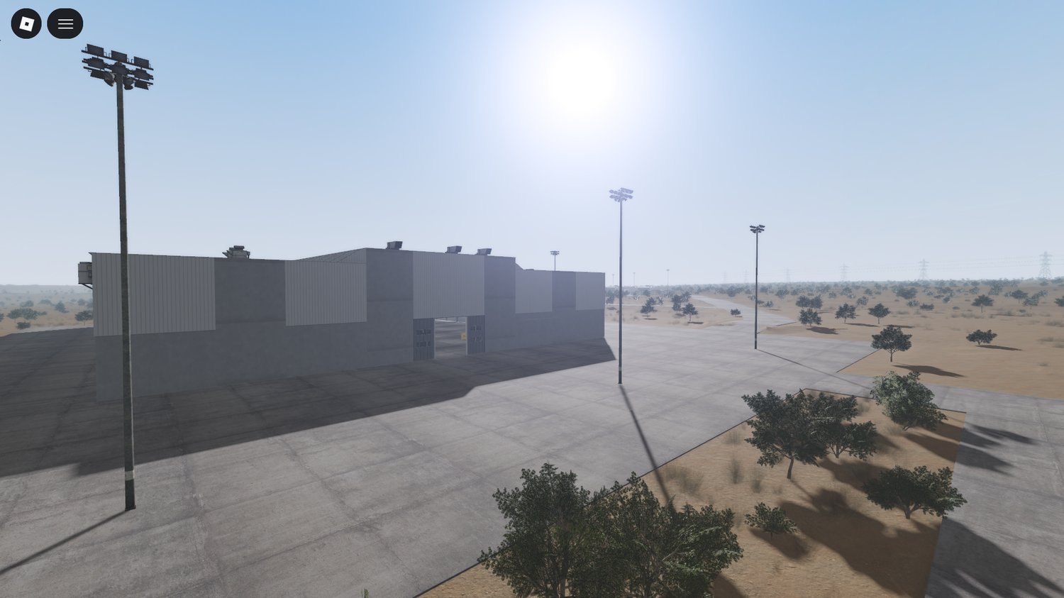 Expansive Roblox desert map for army simulation