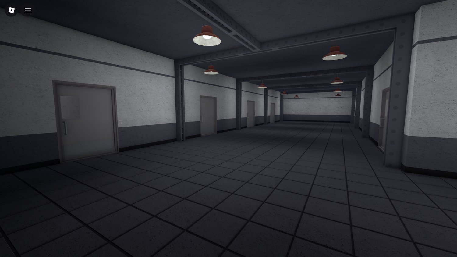 Roblox SCP map with vehicle storage building