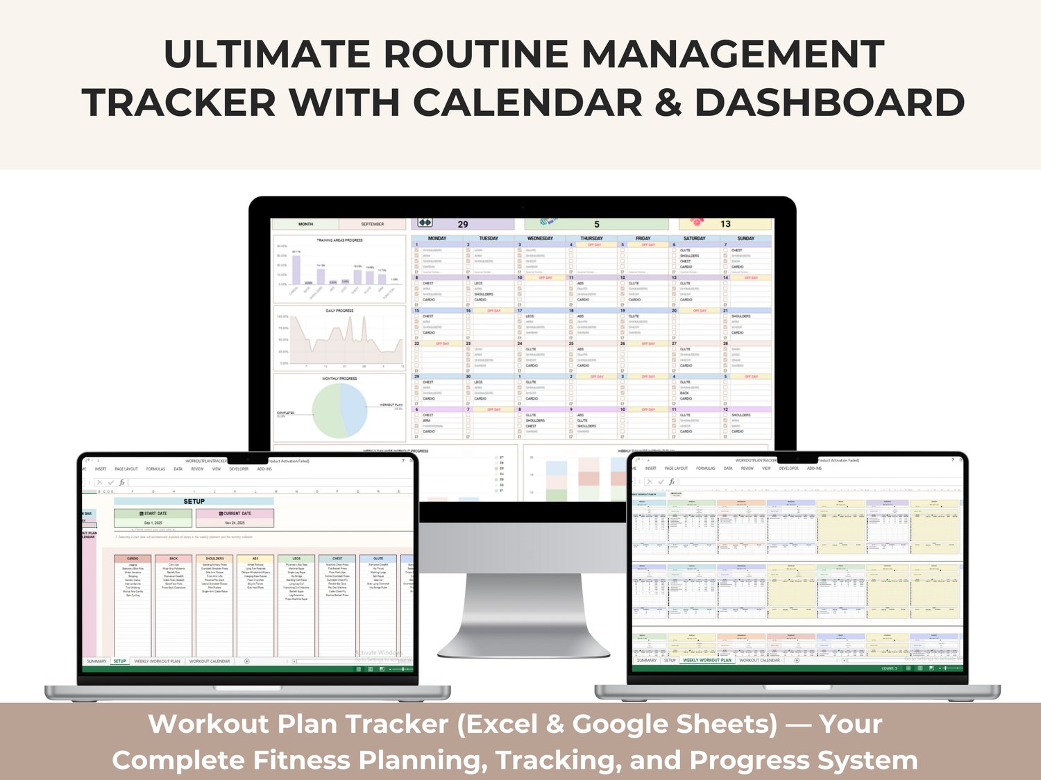 Take full control of your routine with this powerful and fully automated Workout Plan Tracker, designed to help you plan smarter, stay consistent, and measure your progress with clarity.