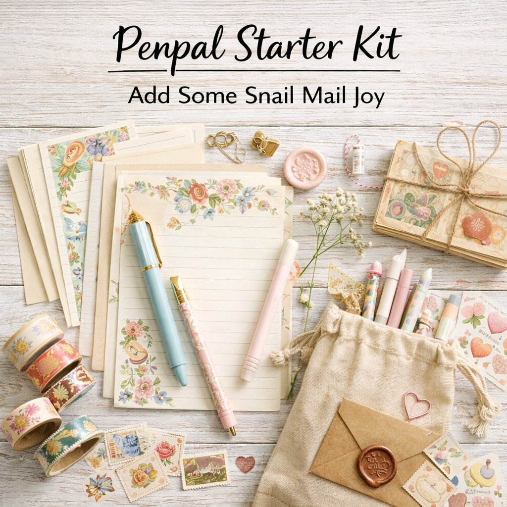 Looking to start a pen pal but not sure where to begin? This Pen Pal Starter Kit is designed for beginners and creative letter writers who want to send meaningful, handwritten mail without stress. Inside, you’ll find simple tools and inspiration to help y
