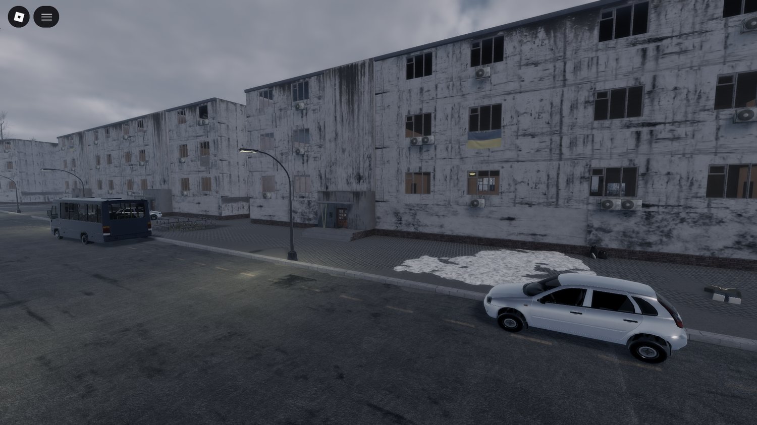 Roblox Kharkiv battle map with abandoned city area