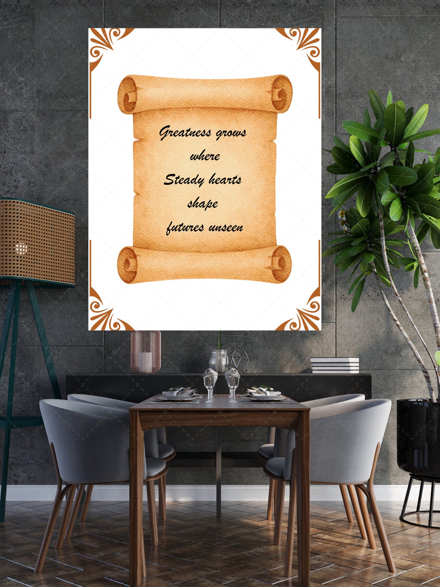 victorian scroll poster, vintage custom text print, personalized wall art, ornate vintage poster, historic decorative artwork, customizable home décor, vintage wedding poster, classic frameable art, elegant anniversary gift, old-fashioned design print