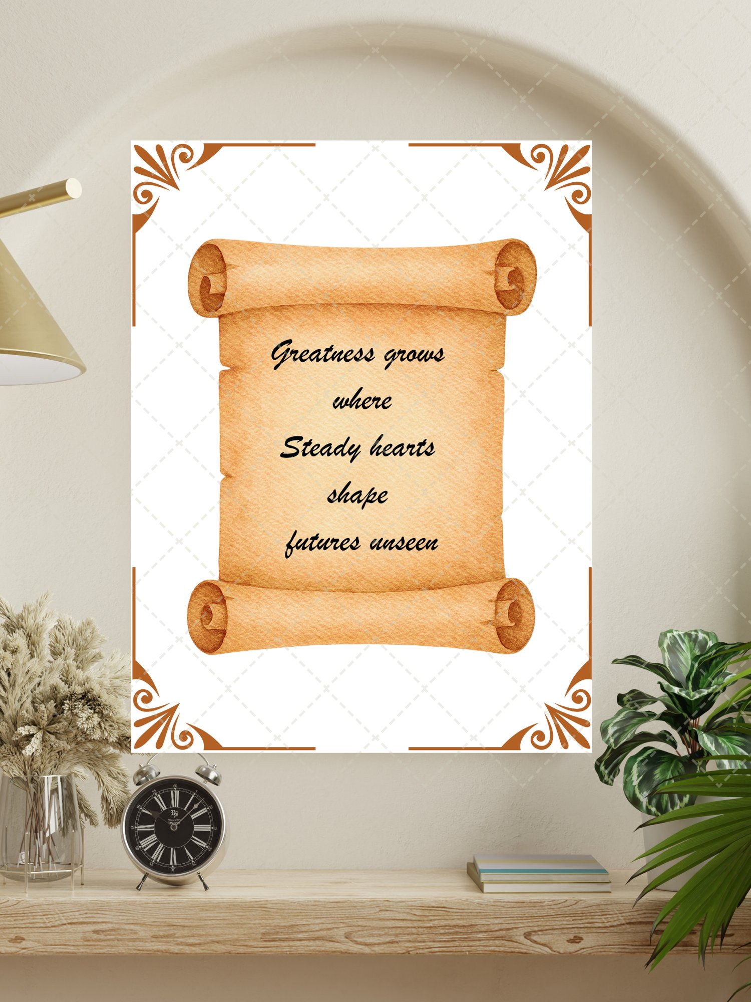 victorian scroll poster, vintage custom text print, personalized wall art, ornate vintage poster, historic decorative artwork, customizable home décor, vintage wedding poster, classic frameable art, elegant anniversary gift, old-fashioned design print