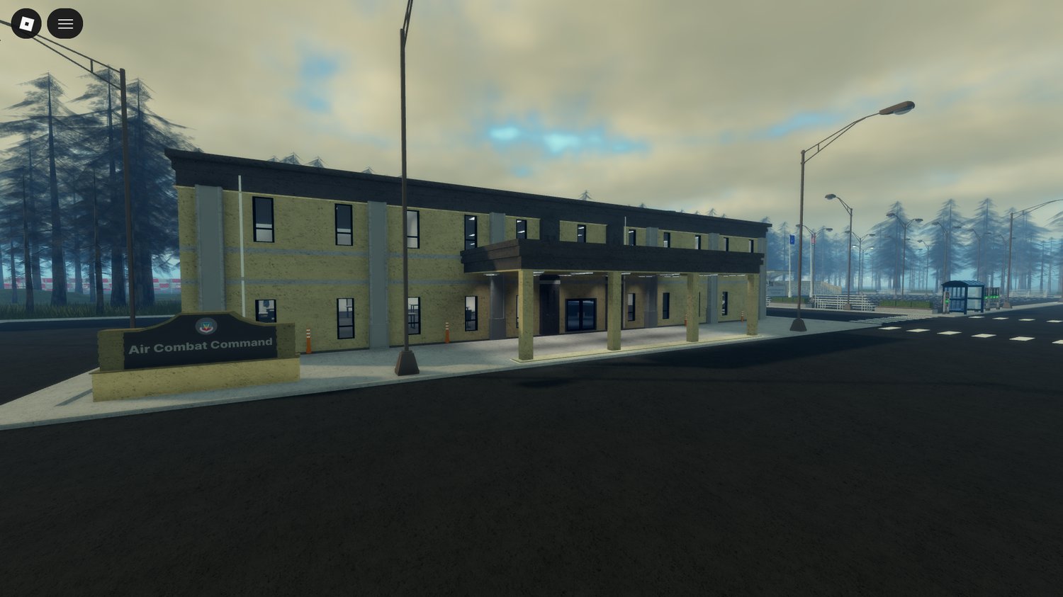 Shooting ranges and combat areas for roleplay in Roblox map