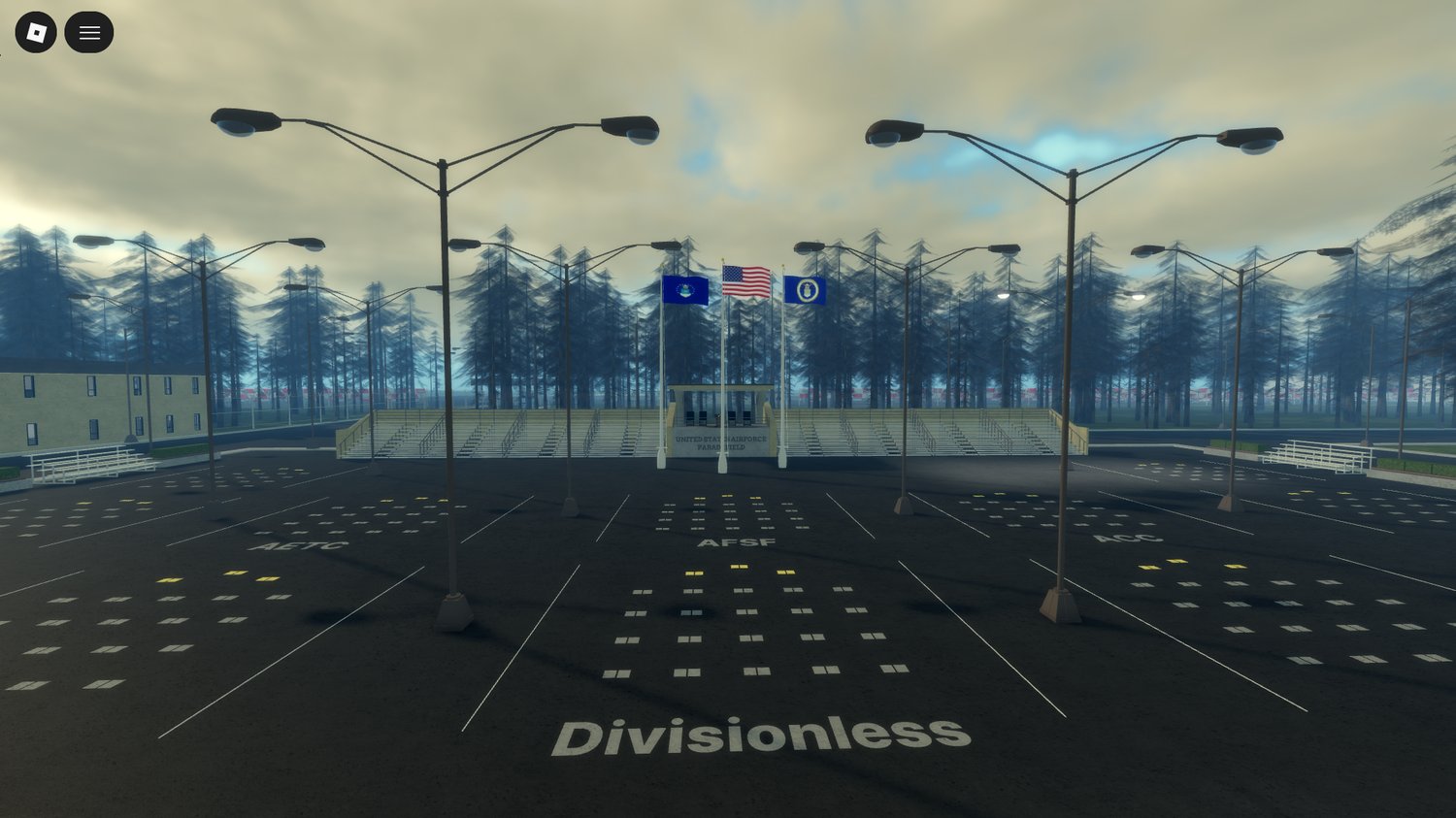 Detailed operational buildings in Roblox Airforce Base